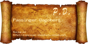 Passinger Dagobert névjegykártya